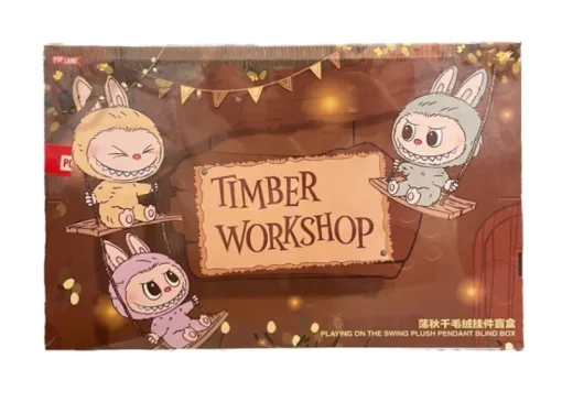 New Labubu The Monsters Timber Workshop Playing on the Swing Plush Pendant (Pop Land Exclusive) Sealed Case (6 Blind Box) - US Pop Mart